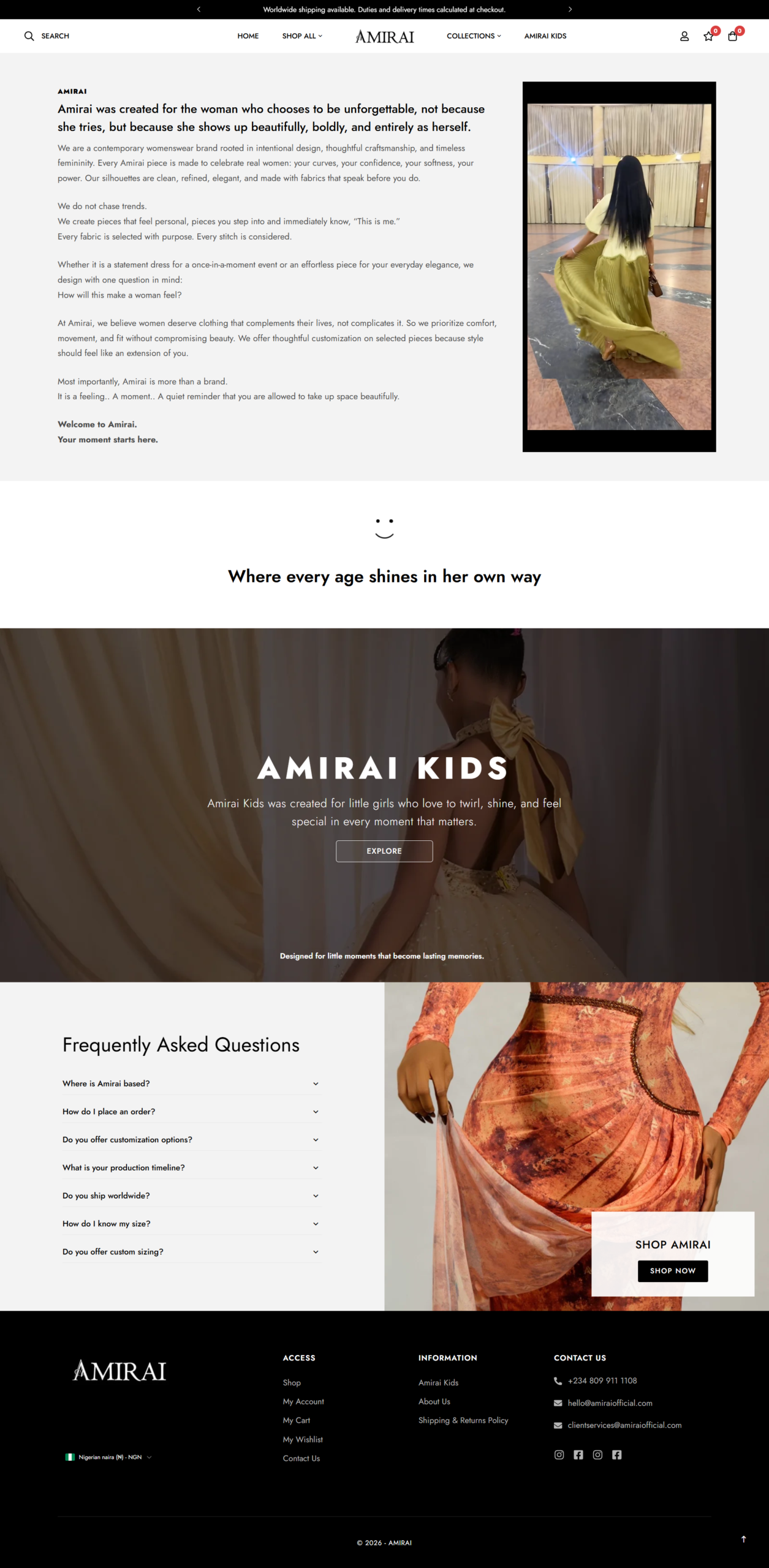 Amirai Official About Page