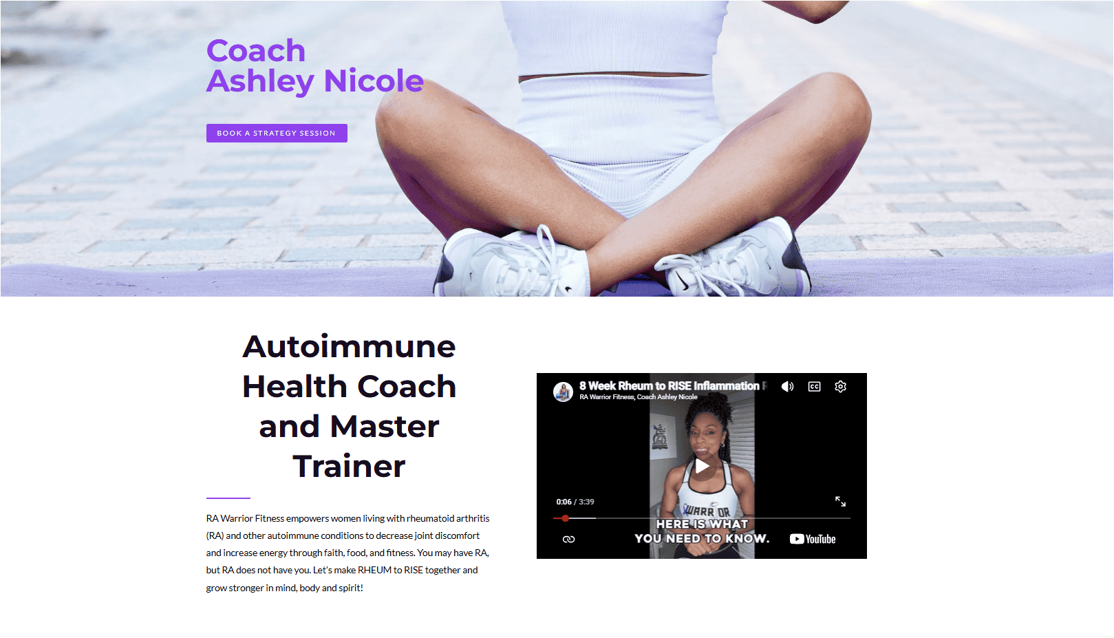 RA Warrior Fitness coaching page